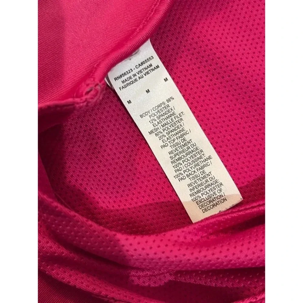Nike Sports Bra Size M Pink Gray Racerback Dri Fit Swoosh Logo Workout Lot of 2